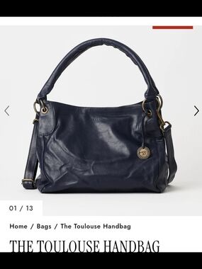 The Toulouse Handbag - Navy Blue Women’s Leather Bag